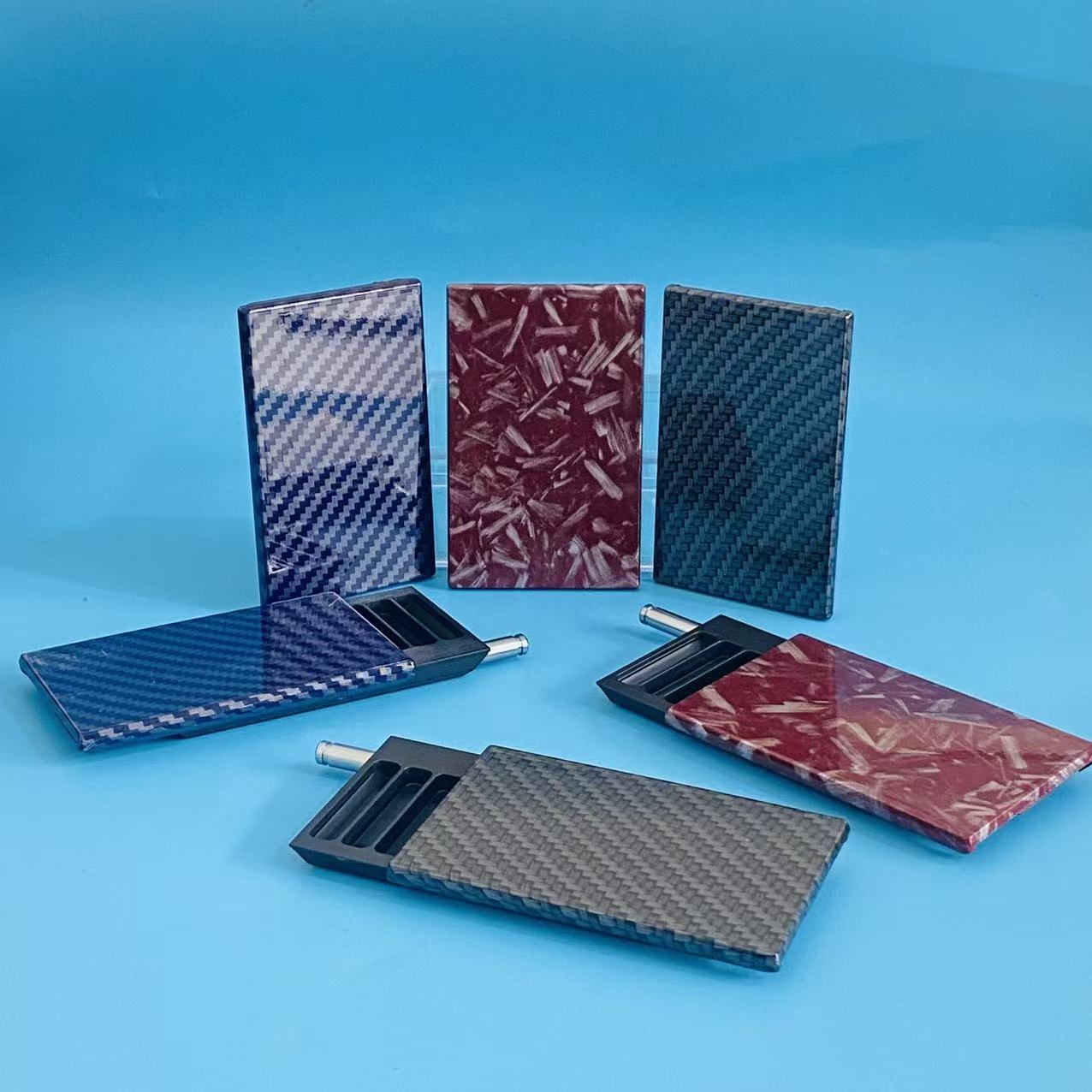 Slide-Case Storage Cool Carbon‑Fiber Pattern Sliding Mini Box