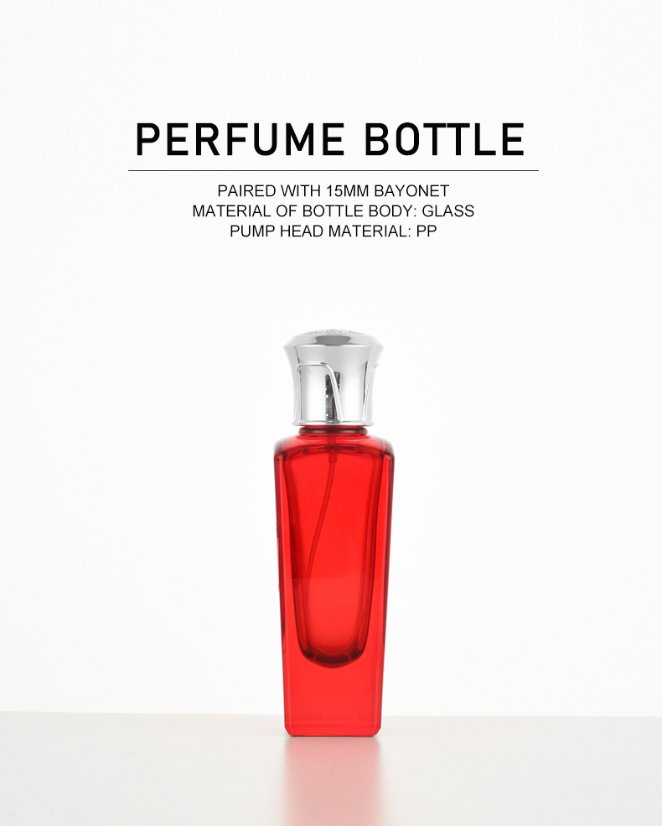 frasco de perfume 50ml Red Perfume Spray Bottle – Customizable Colors