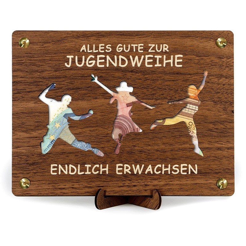 Holidays, gifts DIY Wooden Craft Youth Dedication Gift Money Clip