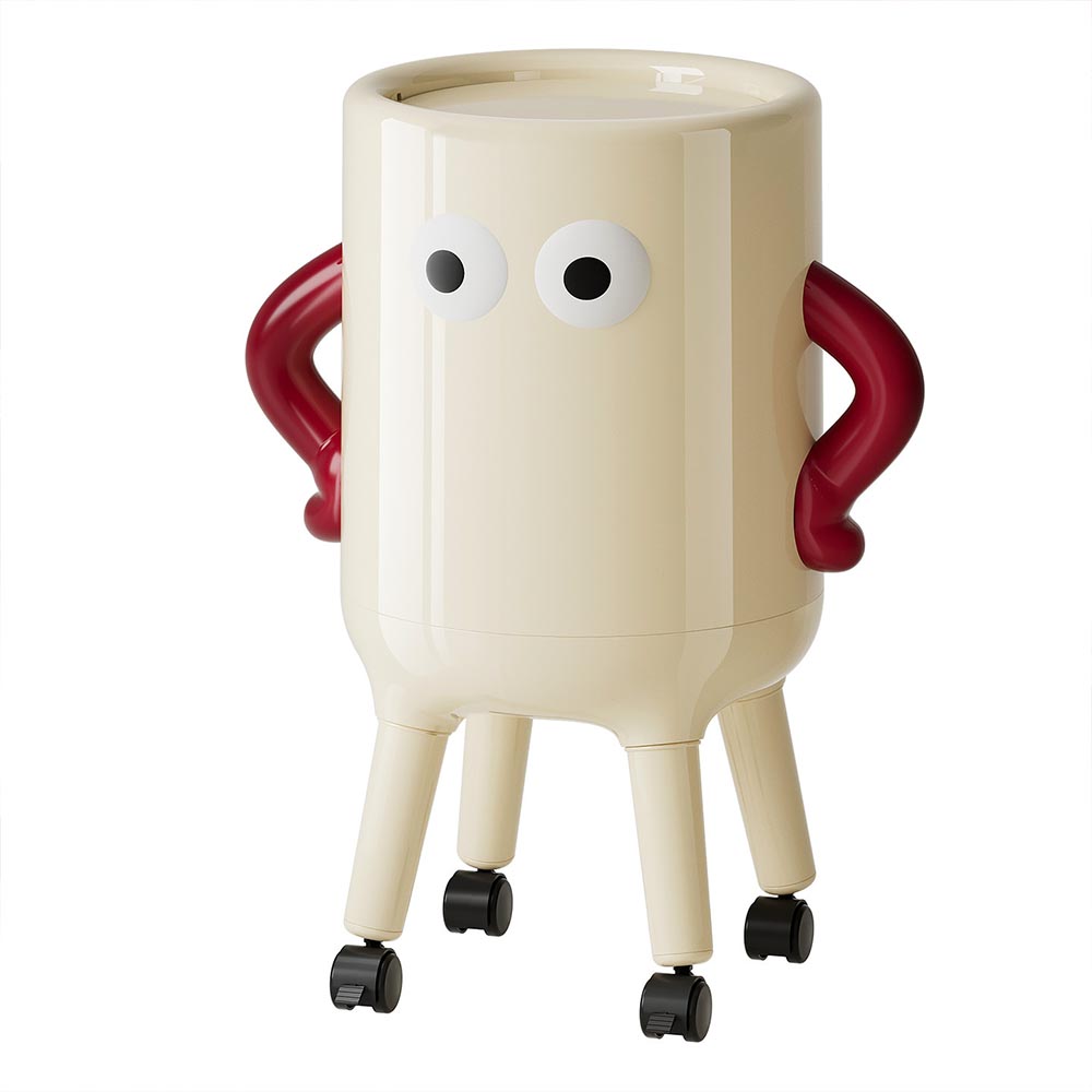 Indoor Storage Pedestal-style round trash can