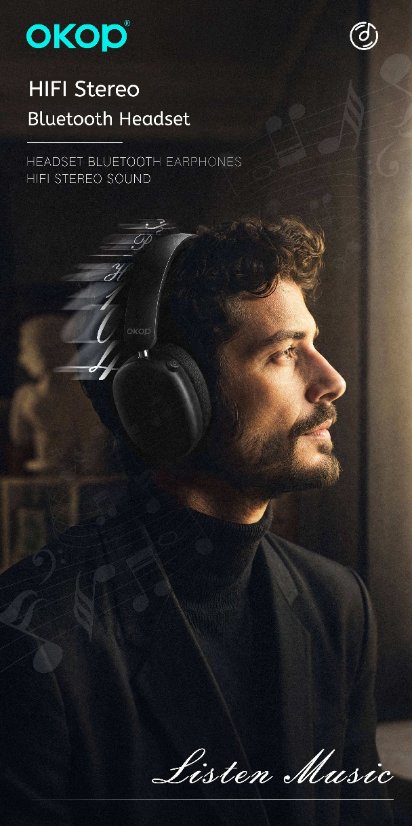 Over-Ear Headphones KP-H104 Wireless Bluetooth Headphones