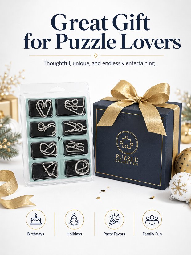 Puzzle Lock 8-piece Set B of Intelligence Unlocking Puzzle Bubble Box