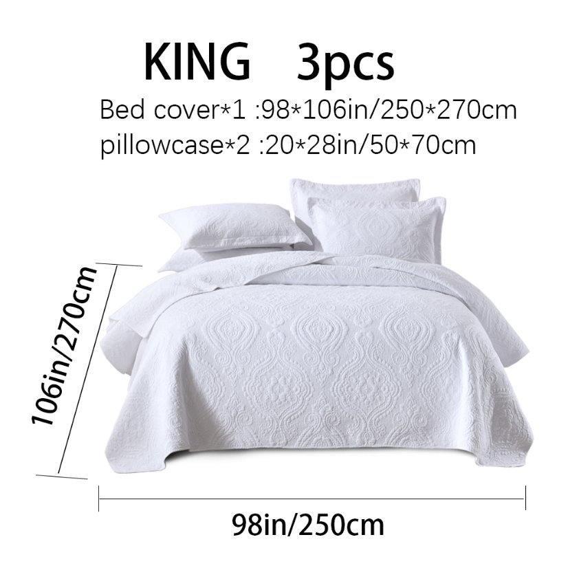 3-Piece Sets Encrypted Quilting Quilt Set Damascus
