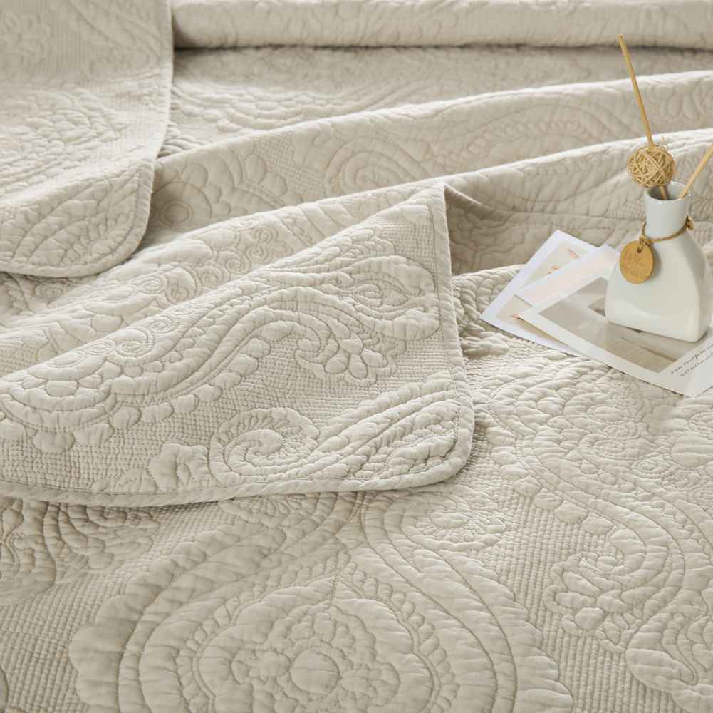 3-Piece Sets Encrypted Quilting Quilt Set Damascus
