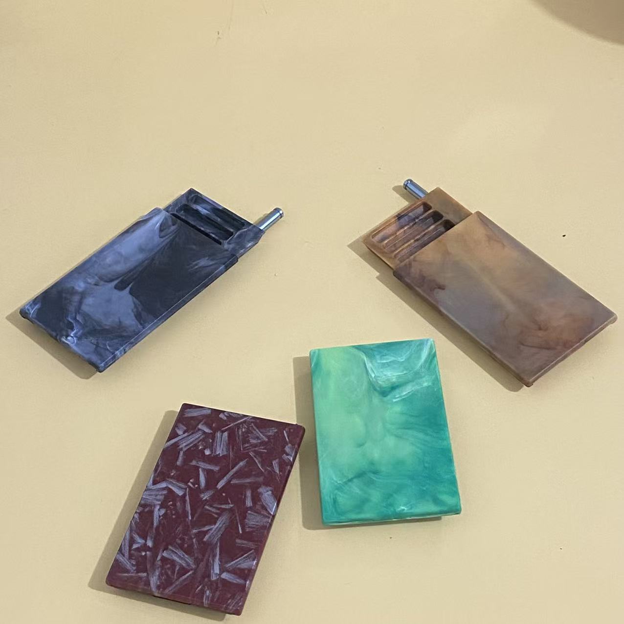 Slide-Case Storage Stone‑Texture Sliding Storage Box