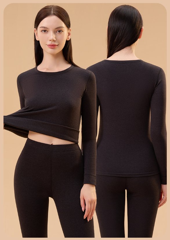 Thermal Underwear 260g Ribbed Thermal Underwear Set for Men and Women