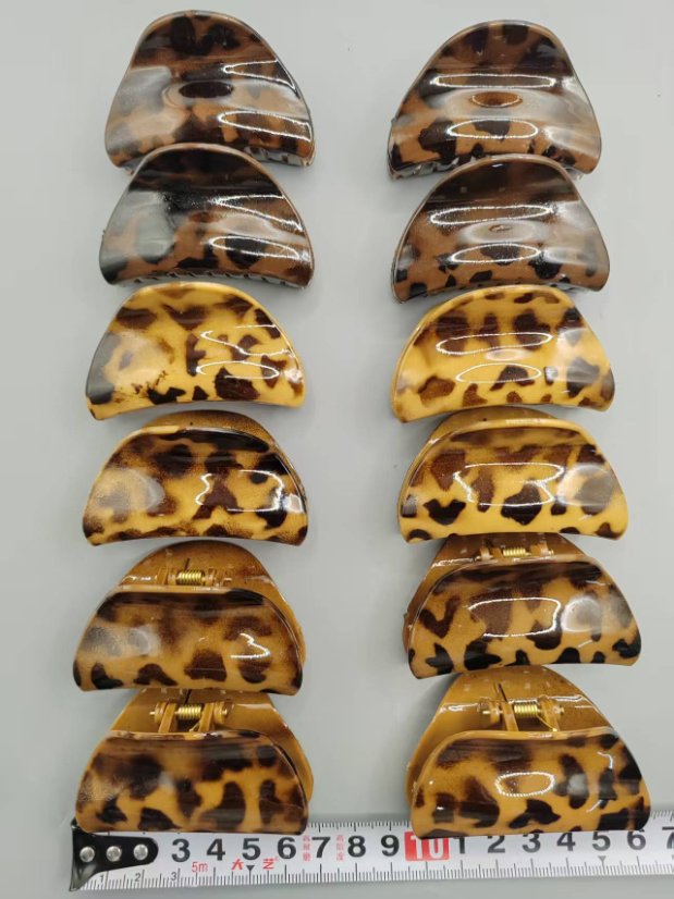 7cm Leopard-spot Pattern, 6 Colors Leopard Spot Six-Color Medium Claw Clip