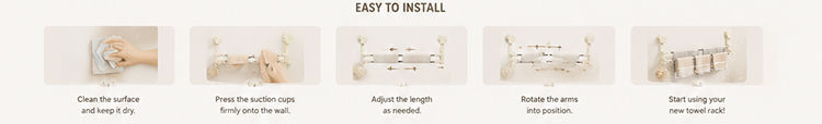 No-Drill Towel Rack Retractable Towel Rack