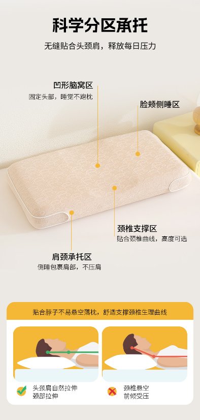 Silicone pillow DIAO Breathable Silicone Pillow