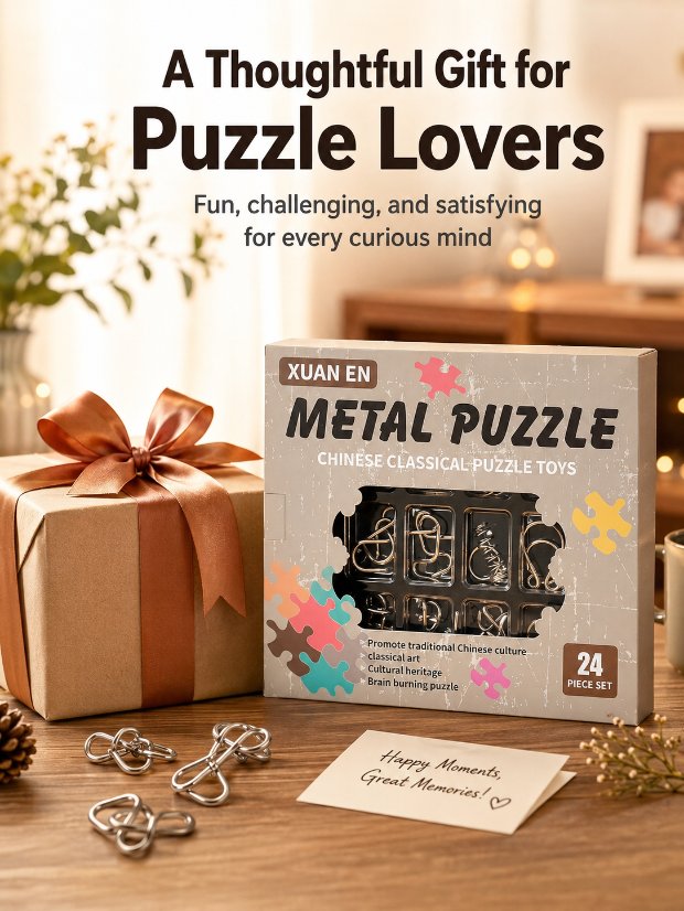 Puzzle Lock Metal Unlock Puzzle 24-in-1 Set