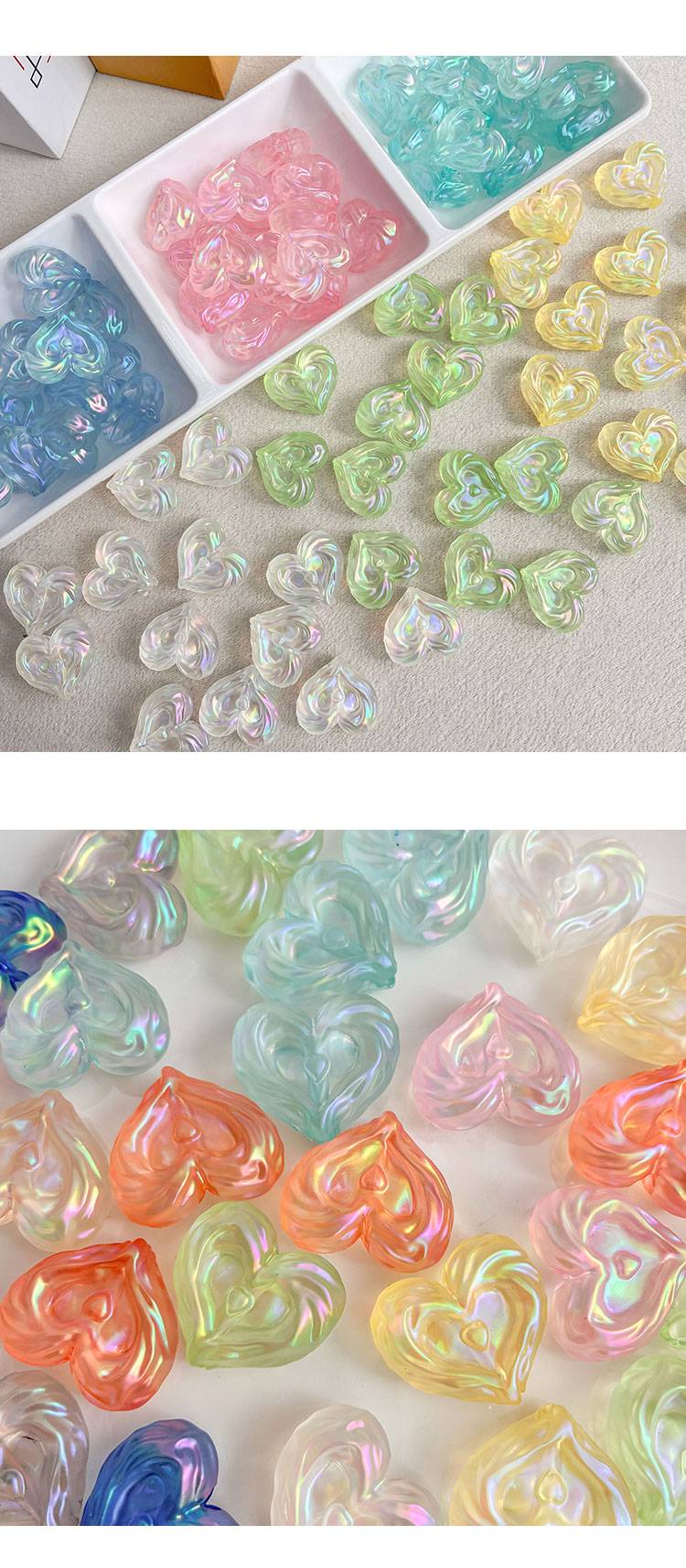 High-Quality UV Beads Cookie heart beads-691