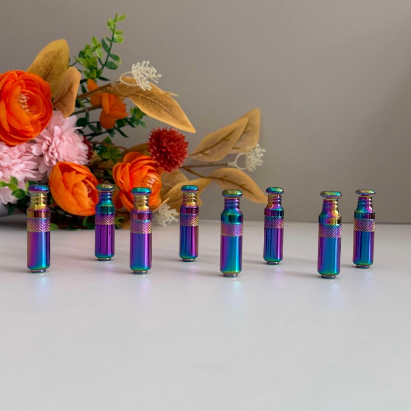 Novelty Storage Tubes Iridescent Diamond‑Pattern Bullet Storage Tube