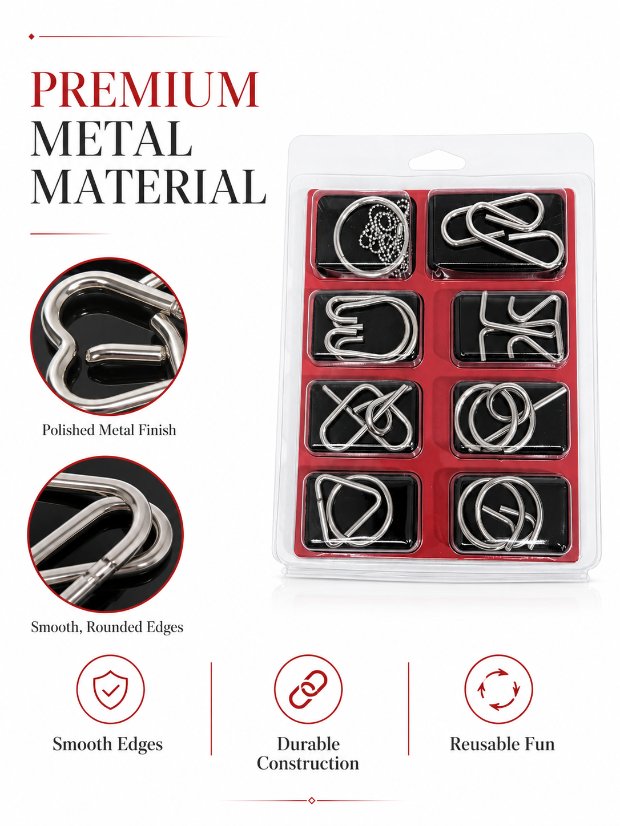 Puzzle Lock 8-Piece Set E of Intellectual Unlocking Puzzle Bubble Box