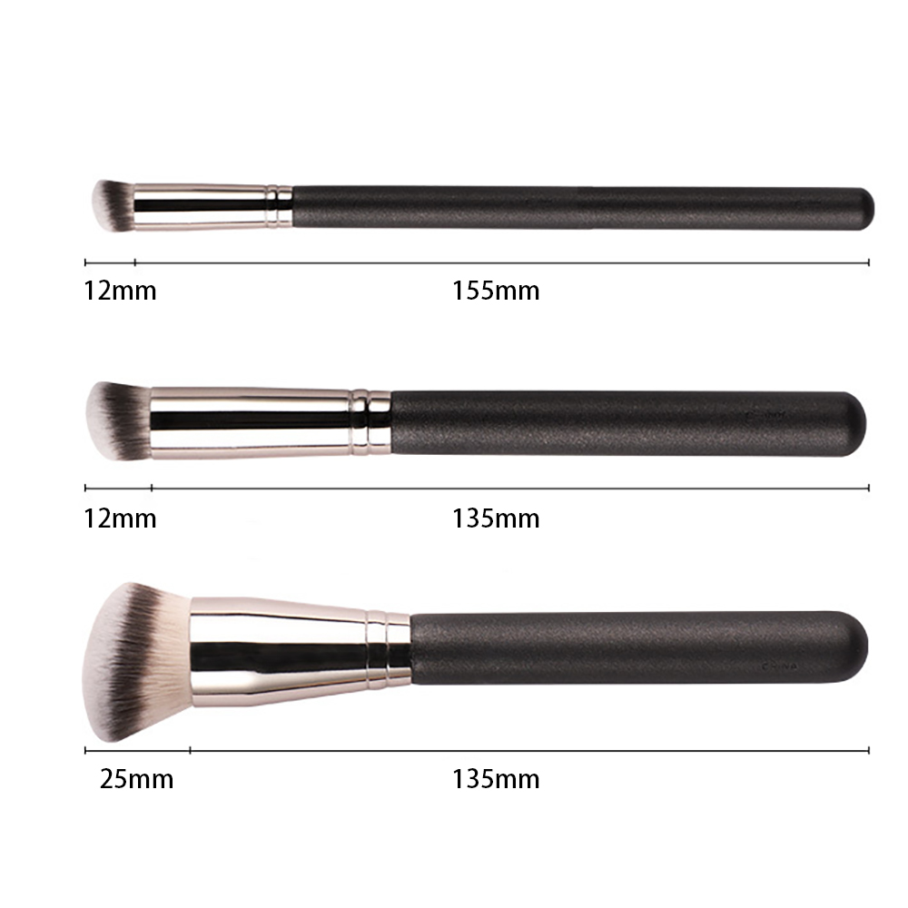Daily brush set Foundation Contour Concealer Brush, 3Pcs Brush Set