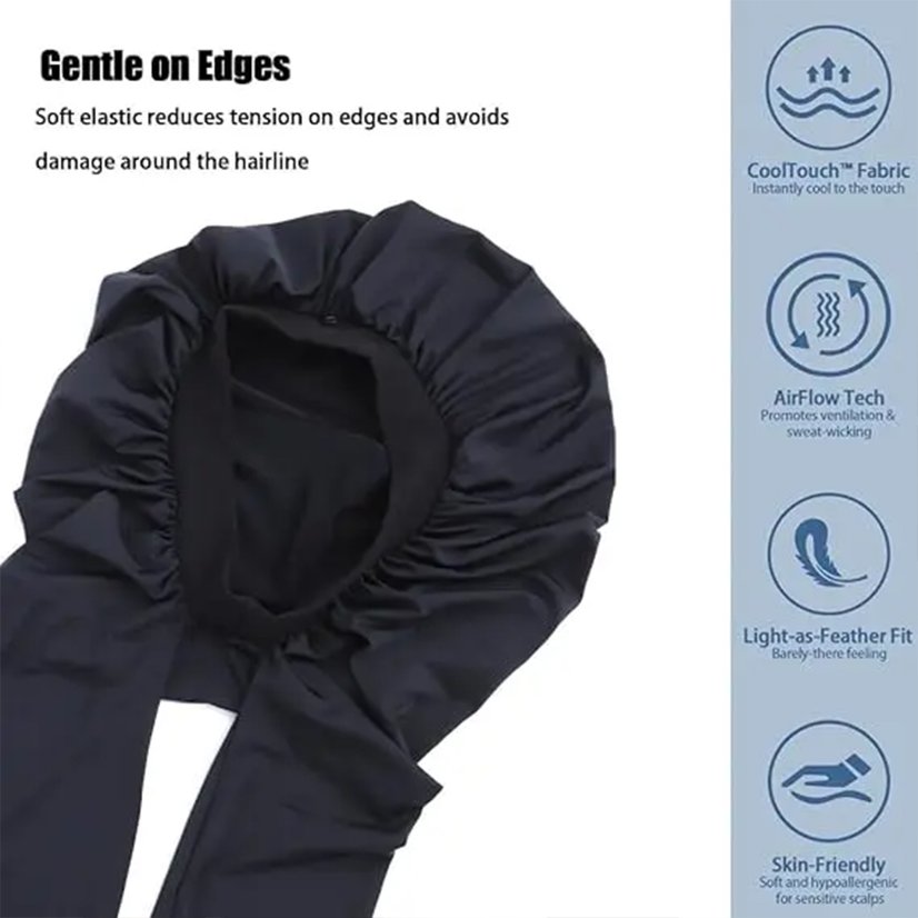 Bonnet Women's Extra Long Satin Sleep Bonnet for Dreadlocks & Braids - Silky Hair Protection Night Cap