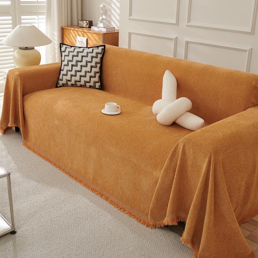 Jacquard sofa throw Herringbone Fishbone Sofa Throw