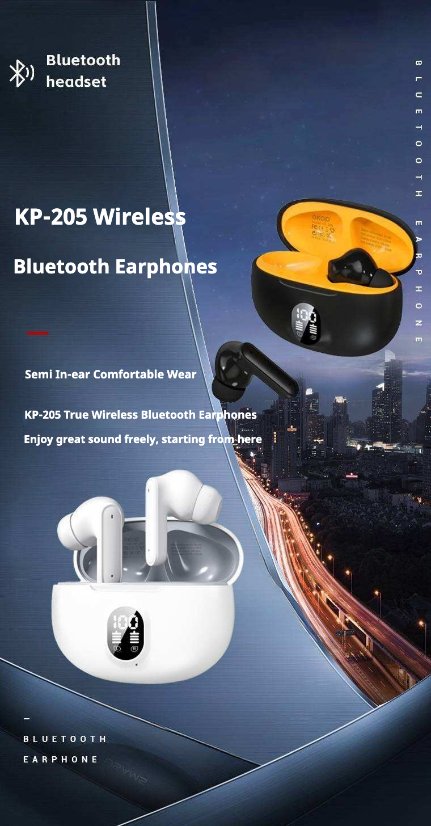 TWS Earbuds KP-205 Wireless Bluetooth in-ear earbuds