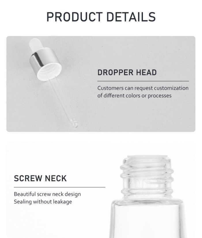 frasco cuentagotas 30ml Classic Black Semi-Transparent Glass Dropper Bottle for Essential Oil 