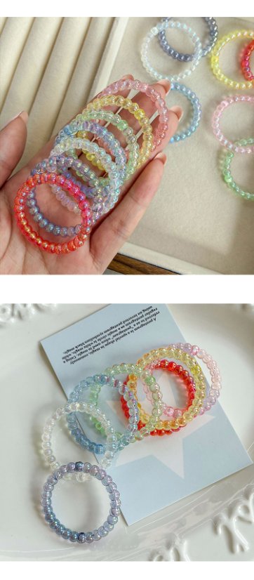Transparent Iridescent Plated Beads circle beads
