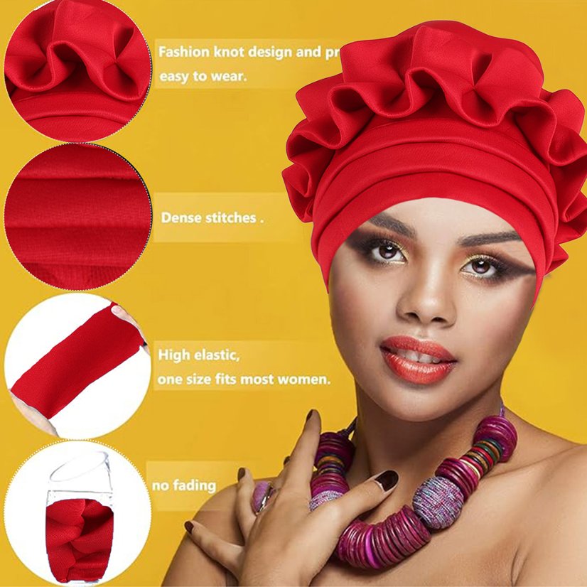 Gele Bold Style Wavy Floral Headscarf