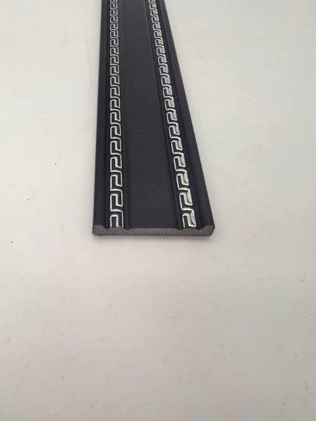 decor line PS Chinese Style Molding With Hui Pattern Inlay, Minimalist Groove Frame Trim