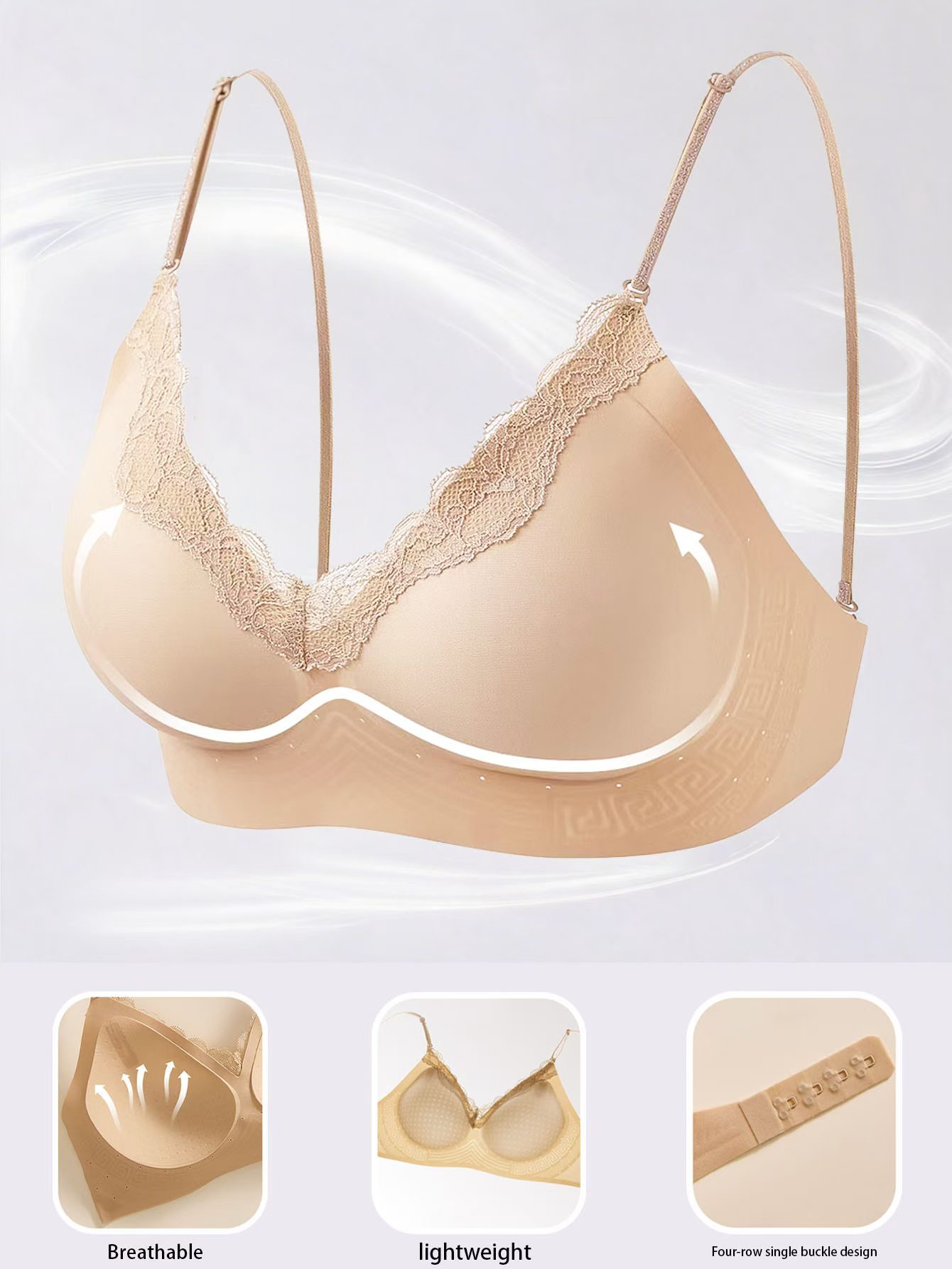 Seamless Bras & Briefs, Sewn Bras & Briefs Jelly Gel Bra & Stitched Panty