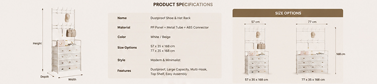 Dustproof Shoe & Hat Rack Dustproof Shoe & Hat Rack