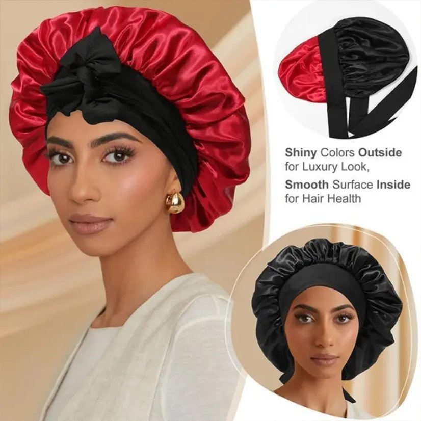Bonnet Double-Layer Tie-Up Sleep Bonnet