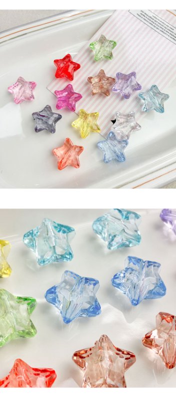 Transparent Acrylic Beads transparent star