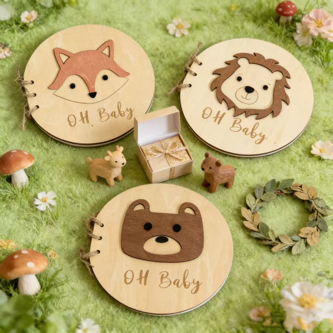 Infant Baptism Three-dimensional Cartoon Creative Gift Shower Guest Message Book