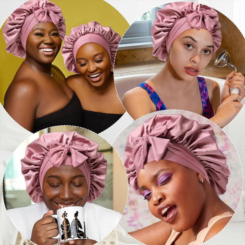 Bonnet Double-Layer Tie-Up Sleep Bonnet