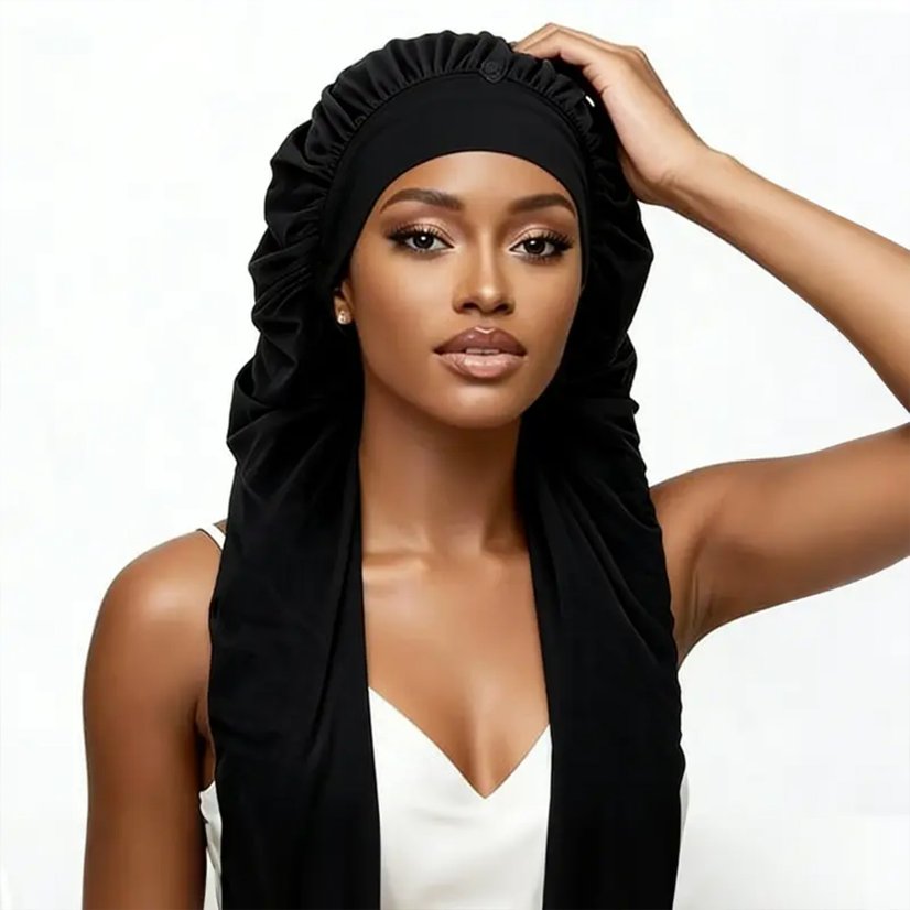 Bonnet Women's Extra Long Satin Sleep Bonnet for Dreadlocks & Braids - Silky Hair Protection Night Cap