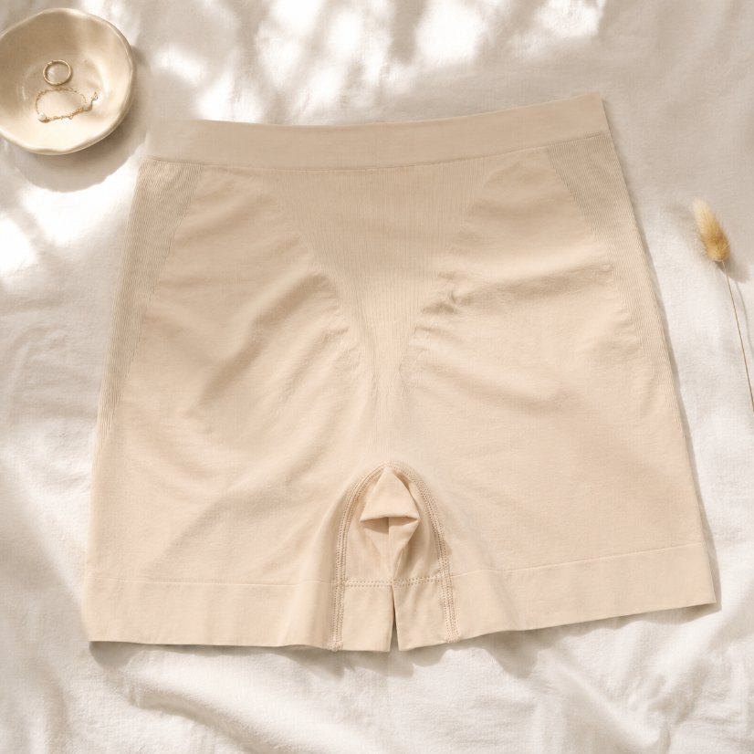 Boxer shorts High‑Waist Women Boyshort Underwear, Silk‑Blend Crotch Stretch Nylon Panties