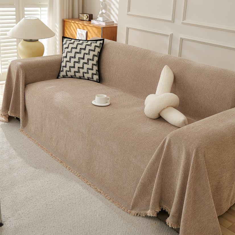 Jacquard sofa throw Herringbone Fishbone Sofa Throw