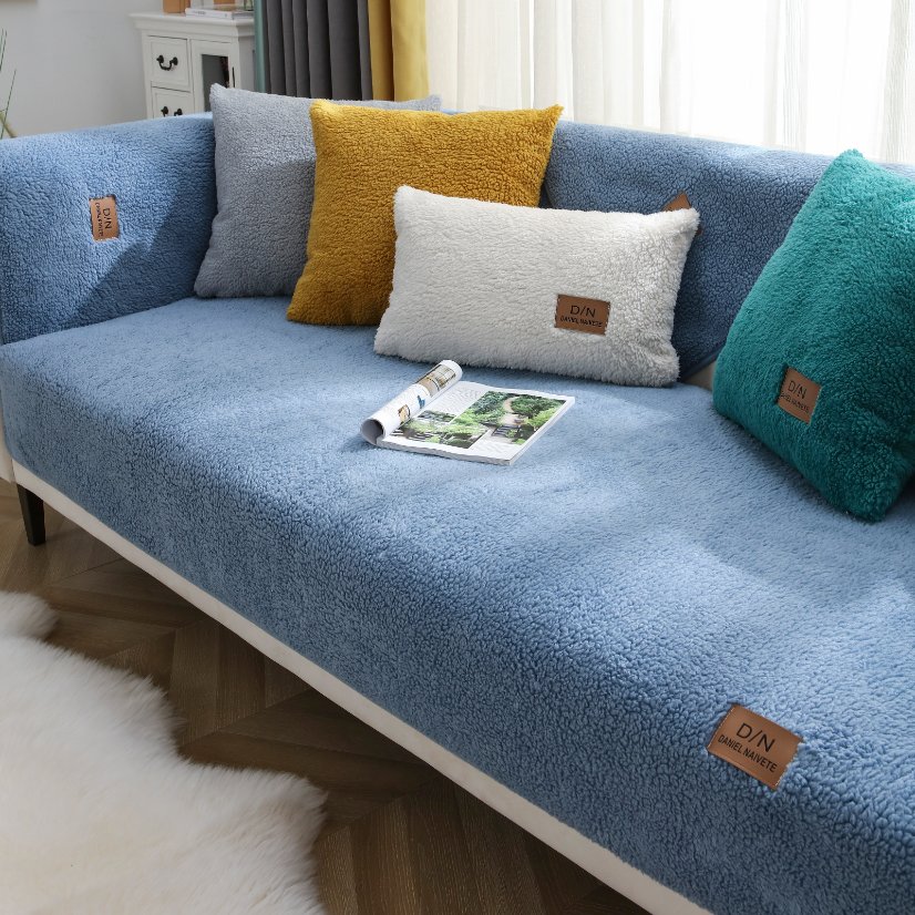 Plush sofa cushion Lamb Fleece Sofa Cushion