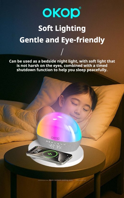 Wireless Charging Bluetooth Speaker KP-818 Wireless Charging Clock Bluetooth Speaker