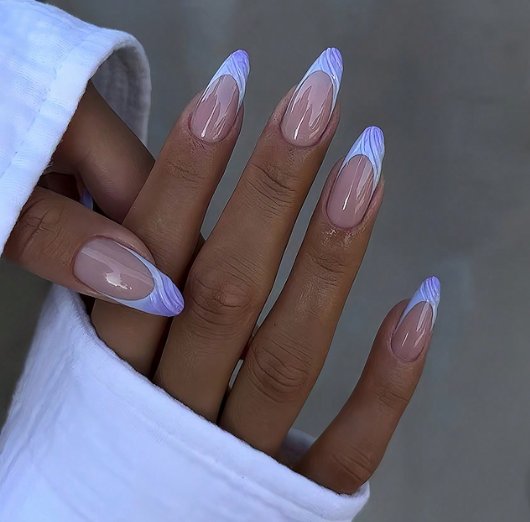 Others Purple Resin Press-On Nails