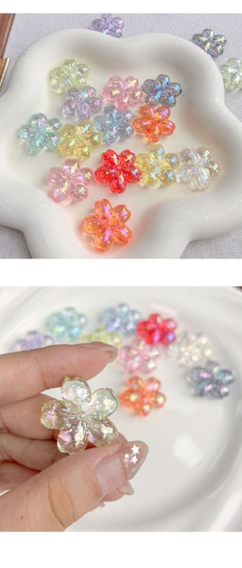 Transparent Iridescent Plated Beads Transparent AB color sakura beads