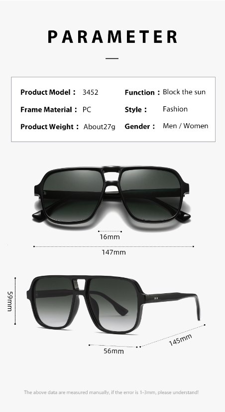 Fashion Sunglasses 3452 UV400 Sunglasses