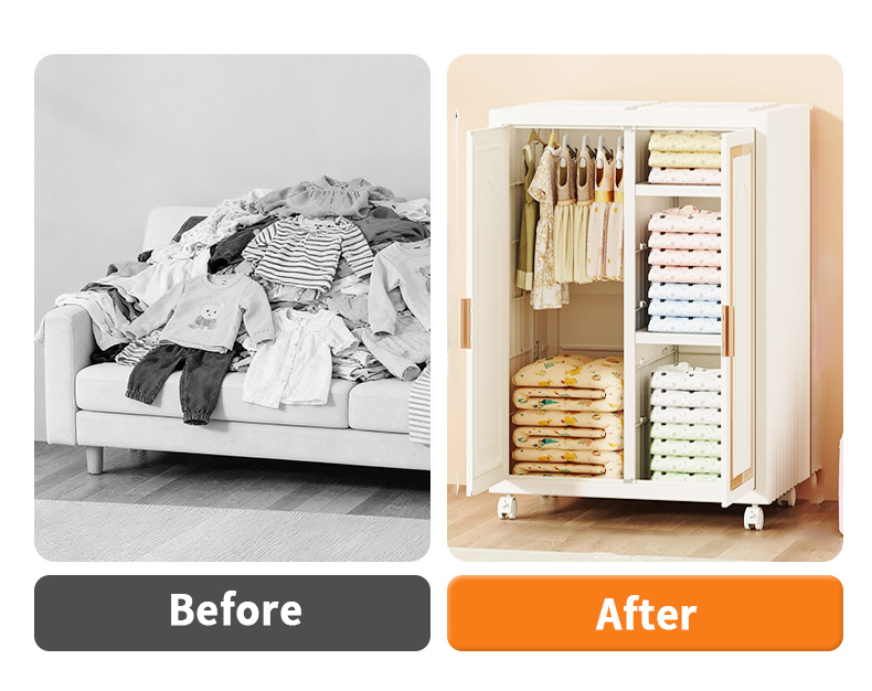 Plastic Storage Cabinet Portable Wardrobe