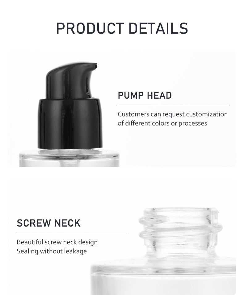 base de maquillaje líquida 30ml / 10ml Glass Bottle for Foundation – Customizable Colors