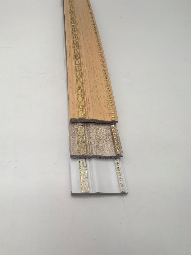 decor line PS Single Side Hui Pattern & Beaded Molding, New Chinese Gold Highlight Frame Trim