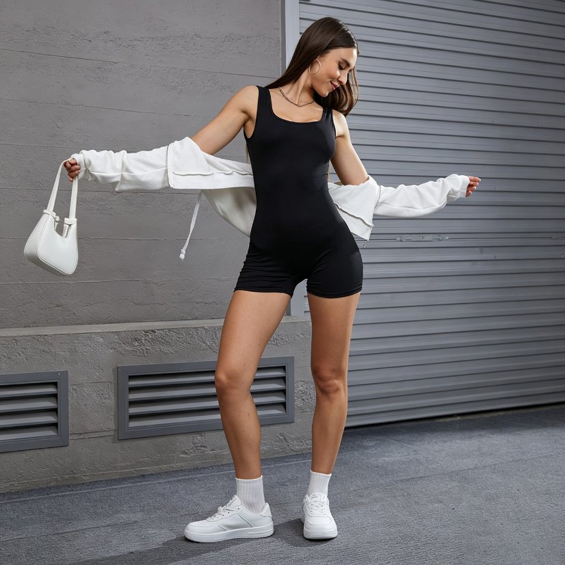 Bodysuits & Rompers 808 Cutout Athletic Romper