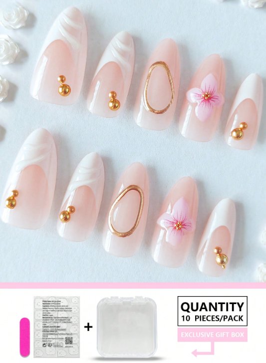 Others White French Press-on Nails