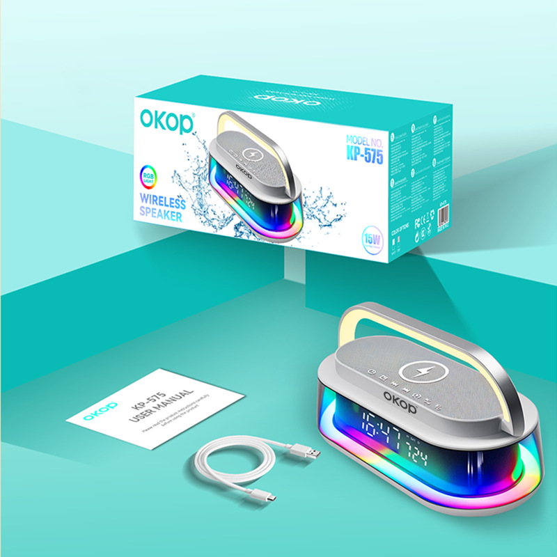Wireless Charging Bluetooth Speaker KP-575 Wireless Charging Bluetooth Speaker
