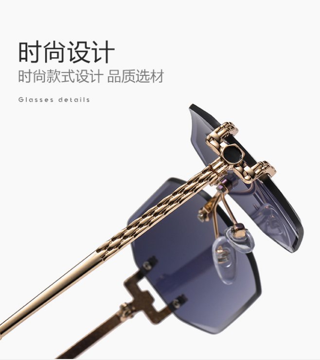 Gradient metal sunglasses 9059