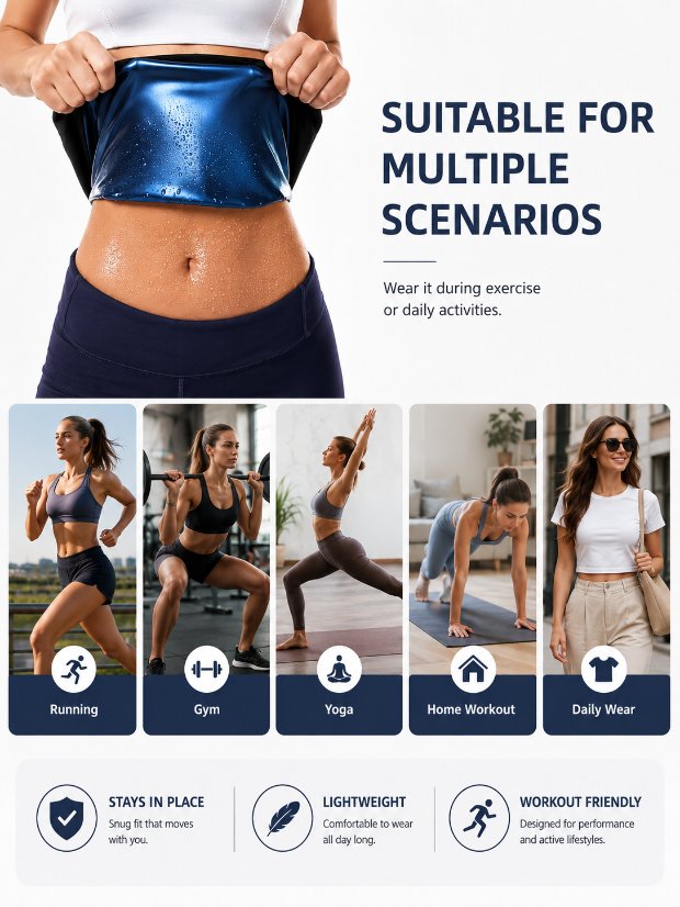 waist trimmer-tummy control trimmer Sauna Shaper Waist Trimmer for Women, Waist Trainer Sauna Belt, Neoprene-free Waist Cincher, Thermo Sauna Slimming Belt