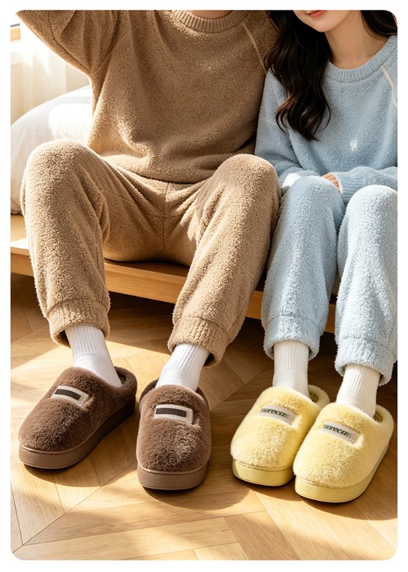 Cotton slippers Winter Warm Lined Cotton Slippers for Men and Women