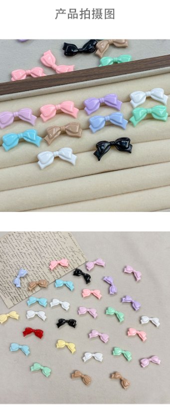 Solid Color Acrylic Beads bow bead