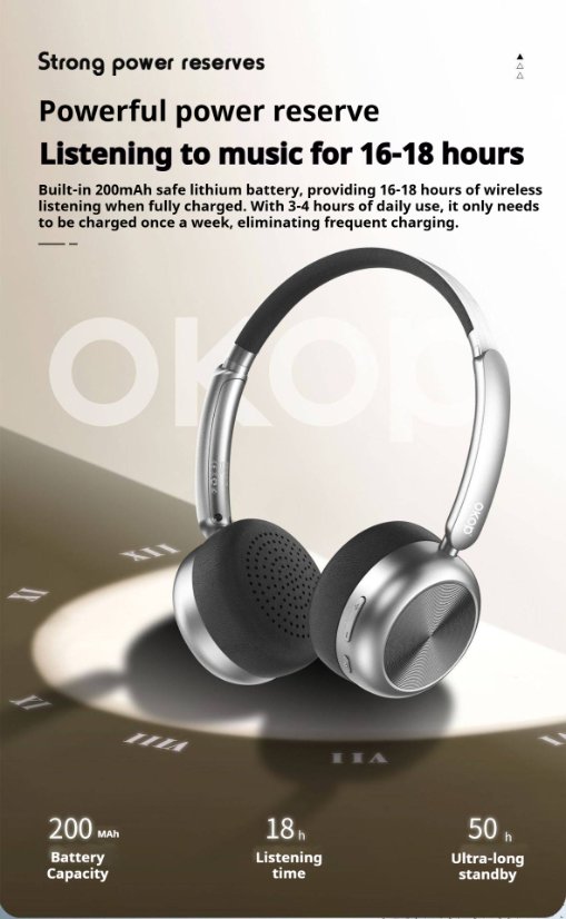 Over-Ear Headphones KP-H106 Wireless Bluetooth Headphones
